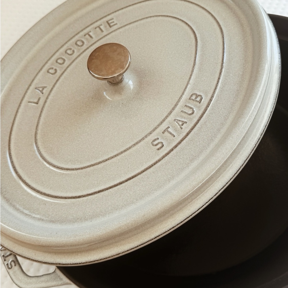 Staub Grey Cast Iron Cocotte